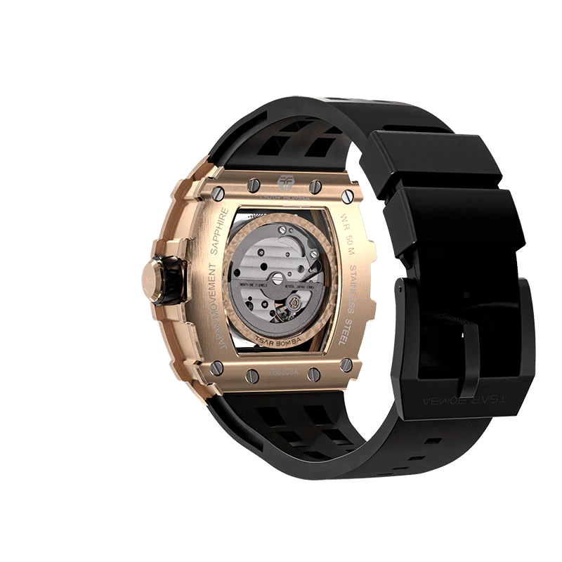 Elemental Series-Automatic Watch TB8208A Rose Gold Black