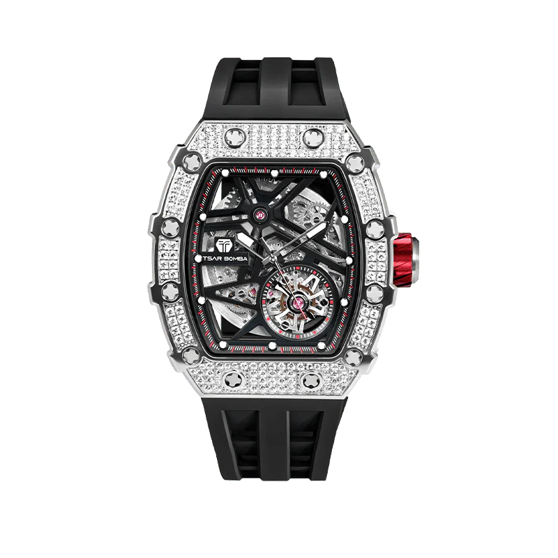 ساعة Elemental Series-Cubic Zirconia أوتوماتيكية TB8209D سوداء