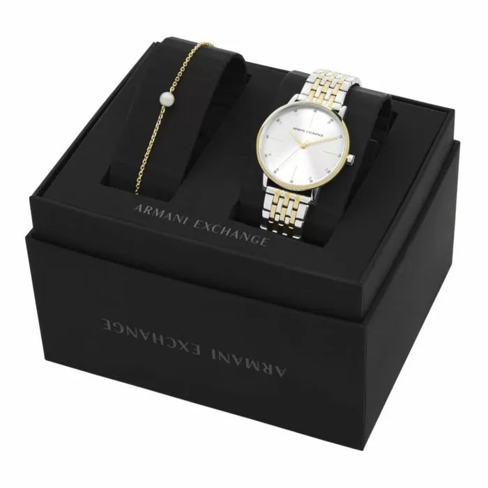 Armani Exchange women watch set with 2 pcs