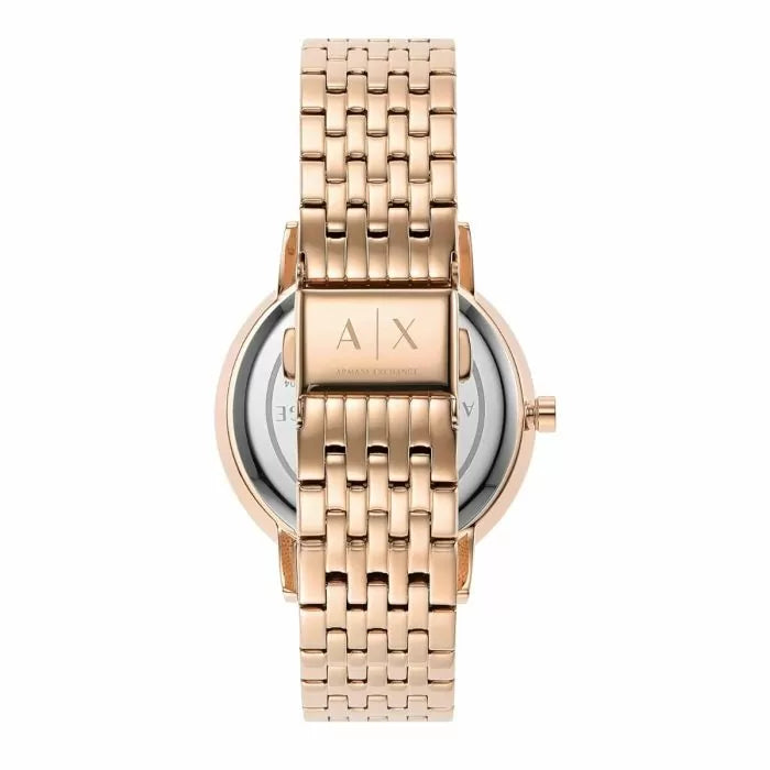 Armani Exchange Quartz Rose Gold Dial Women Watch