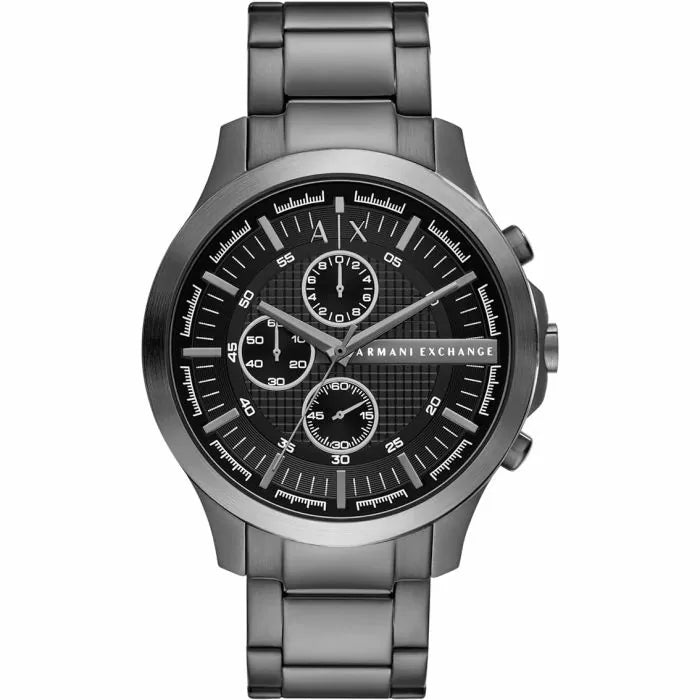 Armani Exchange Chronograph Watch for Men Steel Black