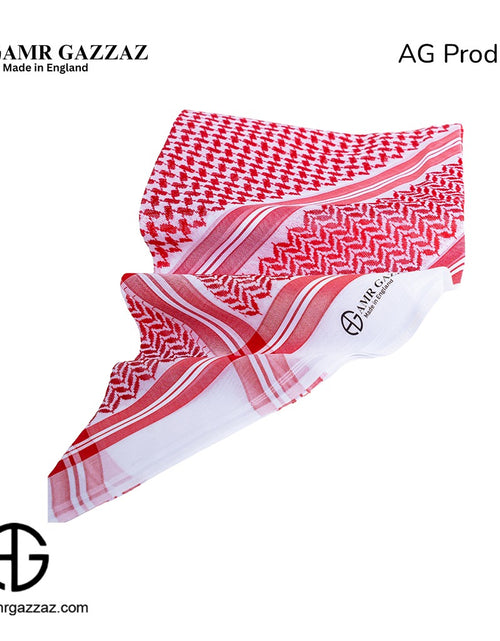 Load image into Gallery viewer, Amr Gazzaz English Shemagh classic red/white new special 2026
