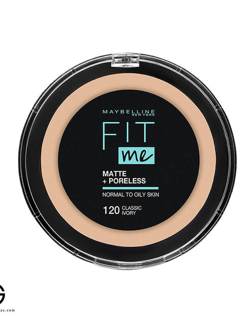 تحميل الصورة إلى عارض المعرض، Maybelline Fit Me Matte + Poreless Powder 120 Classic Ivory
