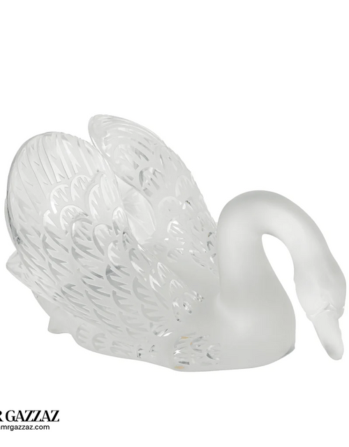 Load image into Gallery viewer, Lalique Swan Sculpture Head Up Clear
