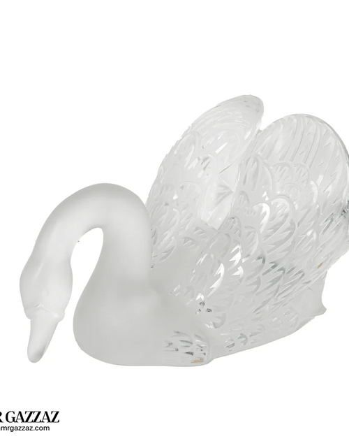 Load image into Gallery viewer, Lalique Swan Sculpture Head Up Clear
