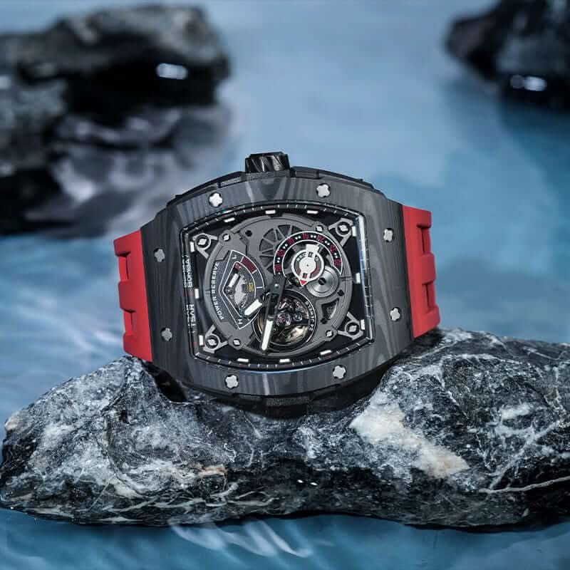 Elemental Series-Carbon Fiber Automatic Watch TB8210CF Passion Red