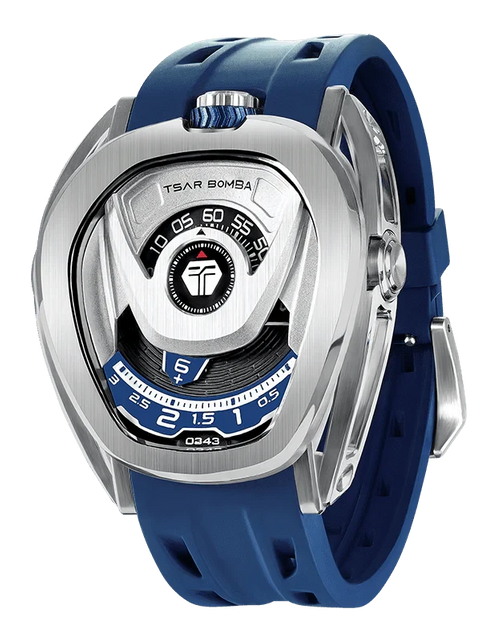 Load image into Gallery viewer, Reactor-Interchangeable Automatic Watch Silver Blue

