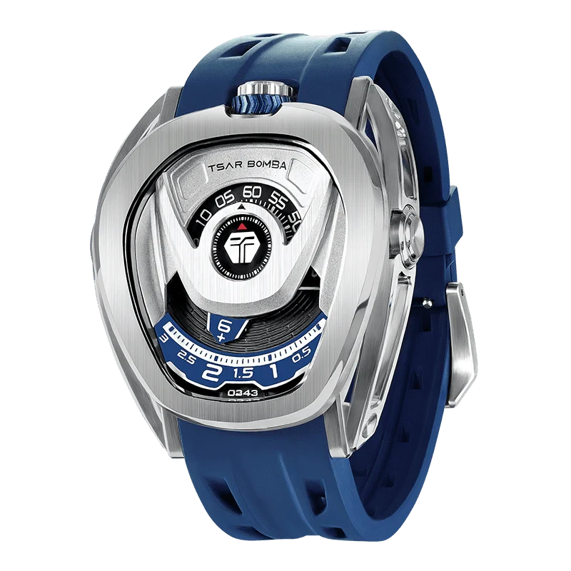 Reactor-Interchangeable Automatic Watch Silver Blue