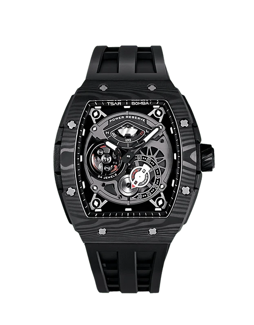 Load image into Gallery viewer, Elemental Series-Carbon Fiber Automatic Watch TB8210CF Cool Black

