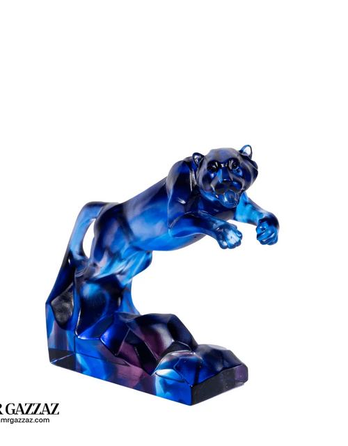 Load image into Gallery viewer, A PATE-DE-VERRE  JUMPING JAGUAR
