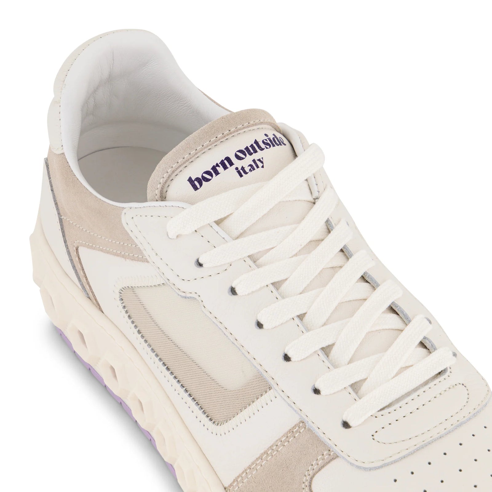 Sneaker 001 - Dusk Lavender | Luxury white sneakers with an edge