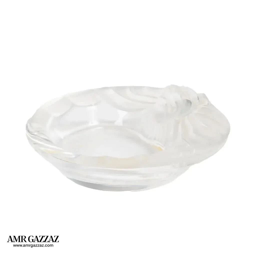 LALIQUE 'Teté de Lion Ashtray