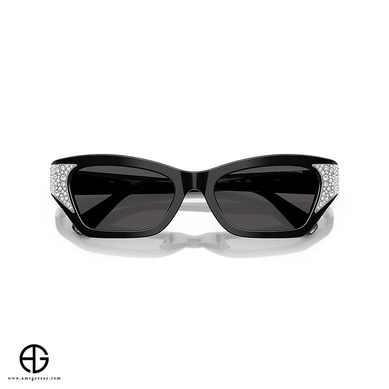 نظارات شمسية من سواروفسكي، أنيقة وعصرية، للنساء، مقاس 17