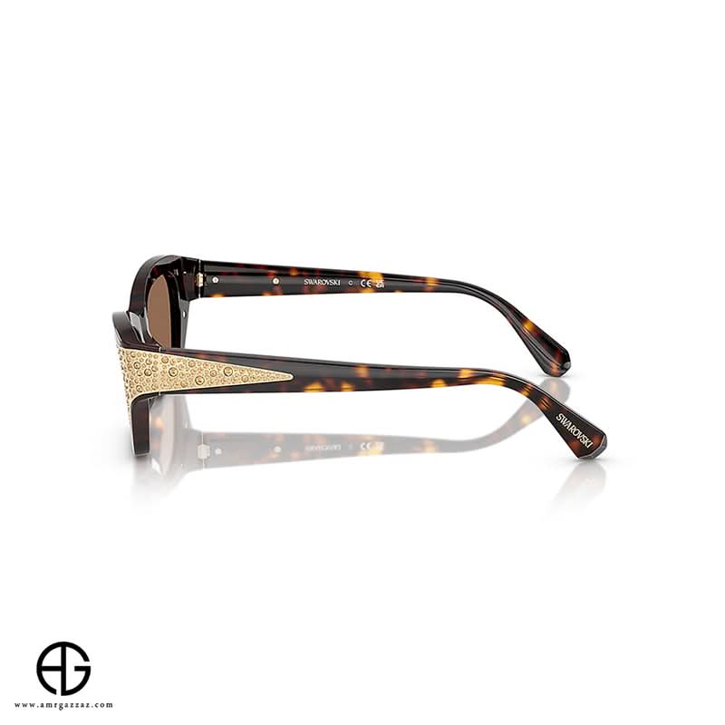 نظارات شمسية من سواروفسكي، أنيقة وعصرية، للنساء مقاس 18