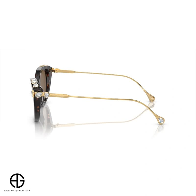 نظارات شمسية من سواروفسكي، أنيقة وعصرية، للنساء، مقاس 31