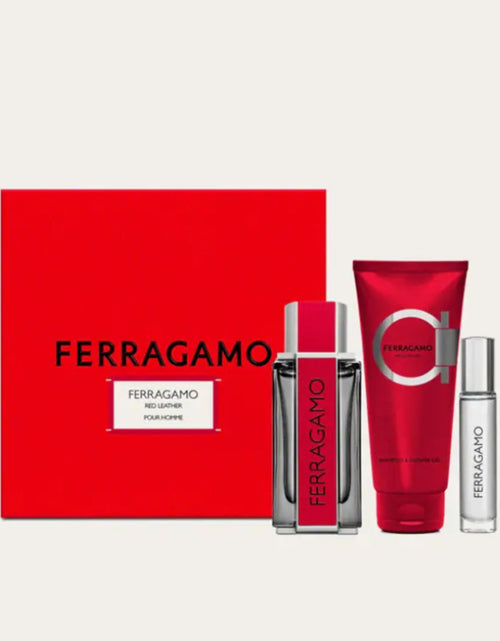 تحميل الصورة إلى عارض المعرض، FERRAGAMO Red Leather Holiday`25 ( 100Ml + 15Ml + 100Ml Ssg) GIFT SET for Men
