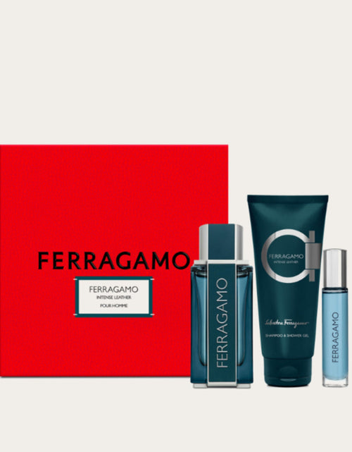تحميل الصورة إلى عارض المعرض، FERRAGAMO Intense Leather Holiday`25 ( 100Ml + 15Ml + 100Ml Ssg) GIFT SET for Men
