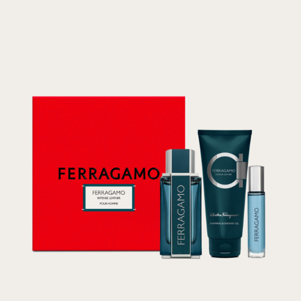 FERRAGAMO Intense Leather Holiday`25 ( 100Ml + 15Ml + 100Ml Ssg) GIFT SET for Men