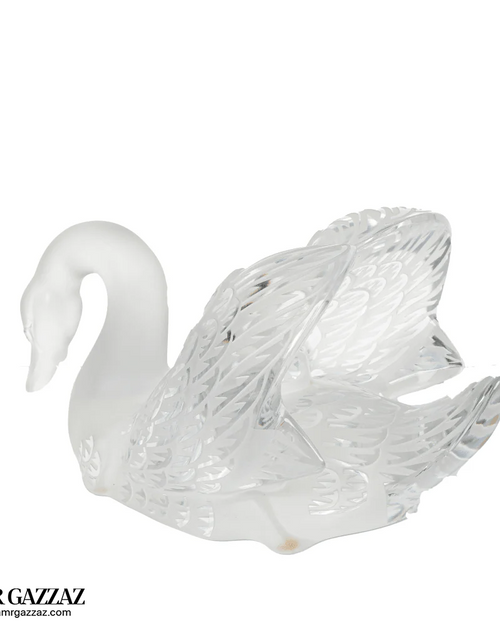 Load image into Gallery viewer, Lalique Swan Sculpture Head Up Clear

