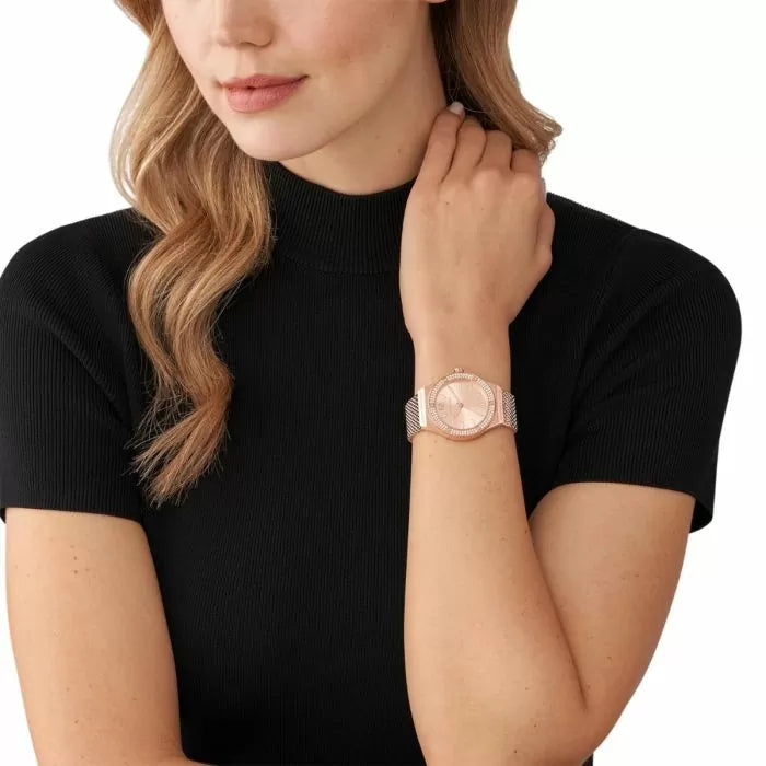 Michael Kors Lennox ladies watch steel rose gold