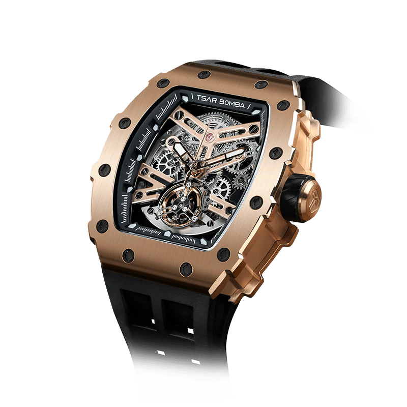 Elemental Series-Automatic Watch TB8208A Rose Gold Black