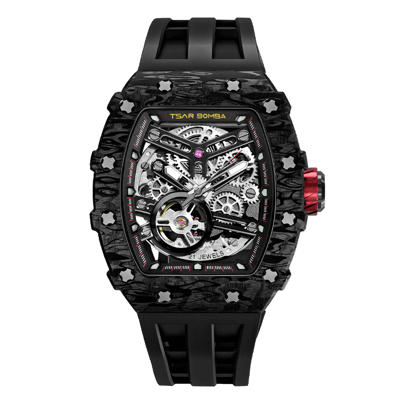 Elemental Series-Carbon Fiber Automatic Watch TB8208CF Cool Black