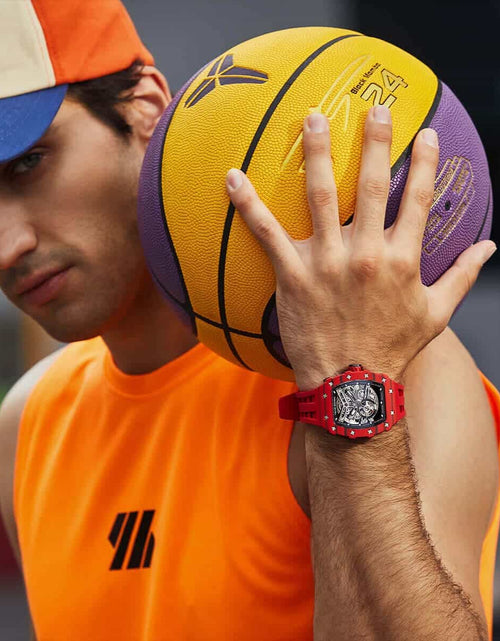 Load image into Gallery viewer, Elemental Series-Carbon Fiber Automatic Watch TB8208CF Bull Red
