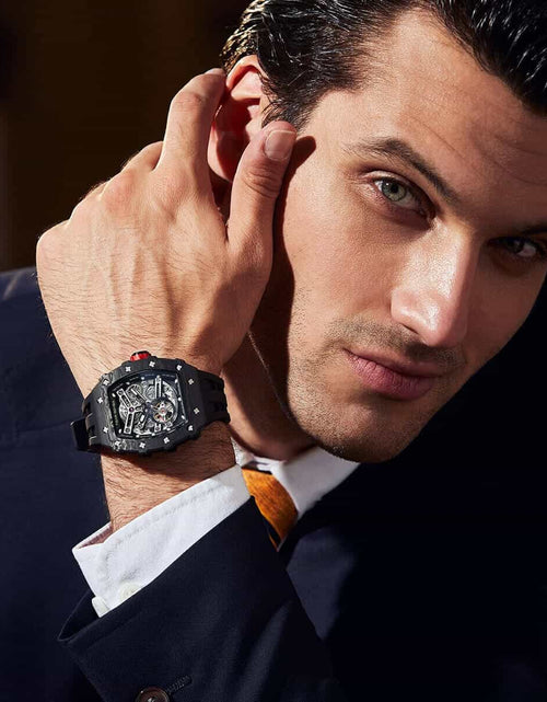 Load image into Gallery viewer, Elemental Series-Carbon Fiber Automatic Watch TB8208CF Cool Black
