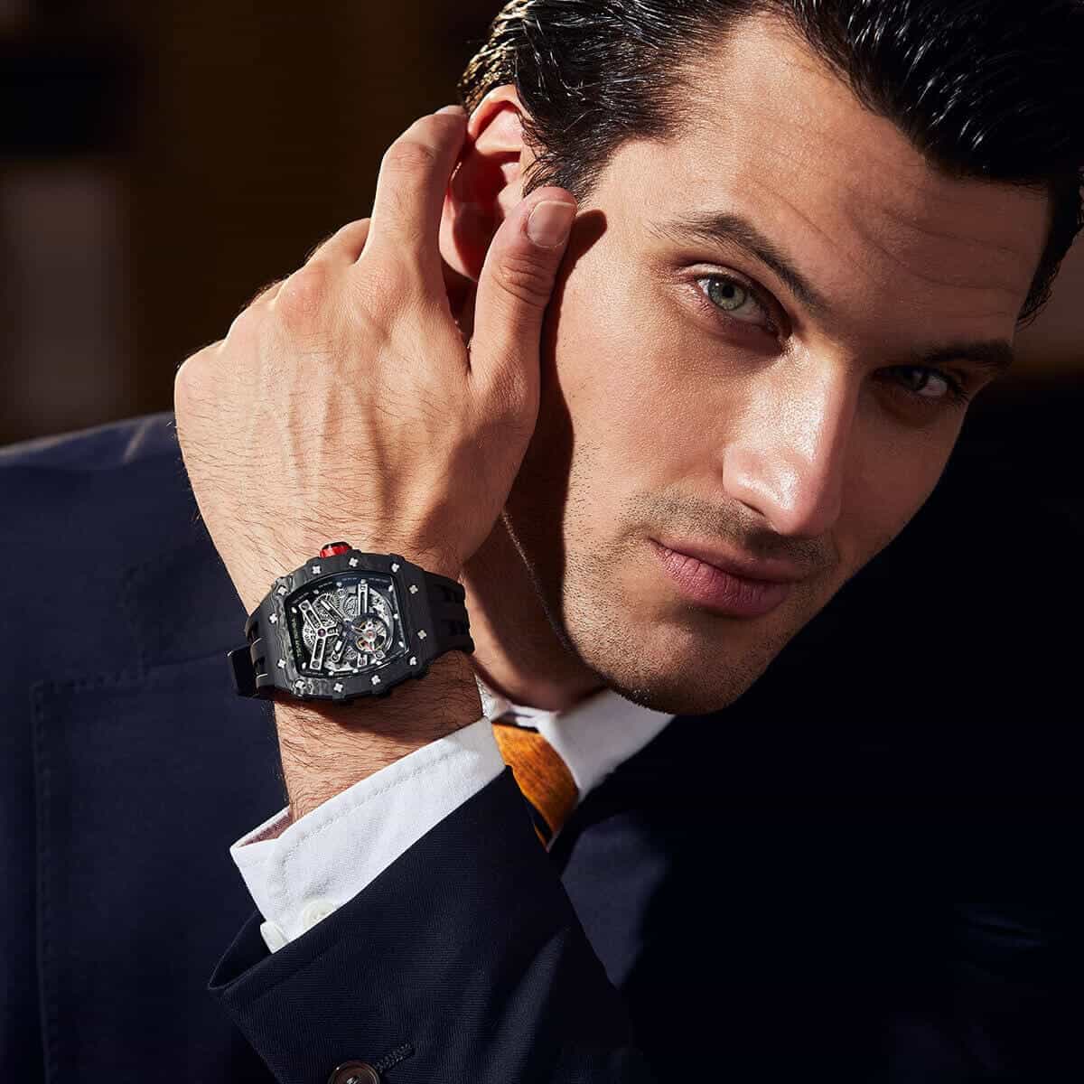 Elemental Series-Carbon Fiber Automatic Watch TB8208CF Cool Black