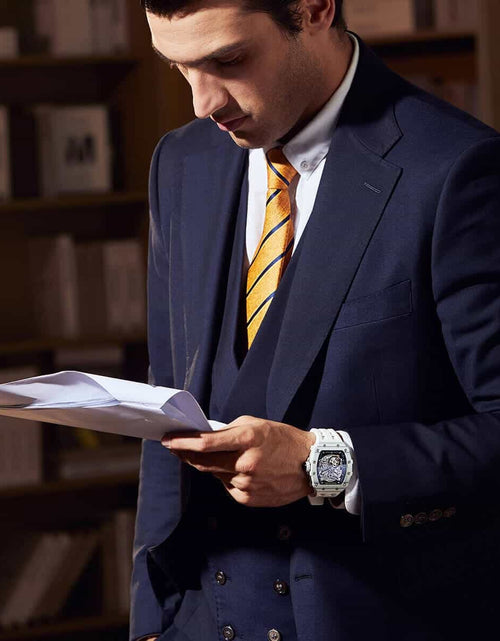 Load image into Gallery viewer, Elemental Series-Carbon Fiber Automatic Watch TB8208CF Elite White
