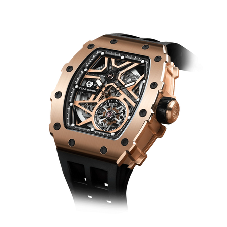 ساعة Elemental Series-أوتوماتيكية TB8209A باللون الذهبي والأسود