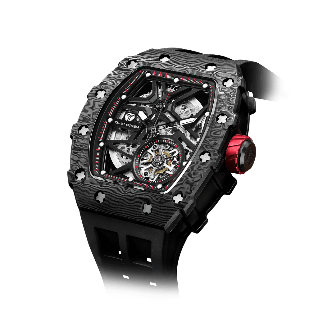 Elemental Series-Carbon Fiber Automatic Watch TB8209CF Black Carbon Fiber