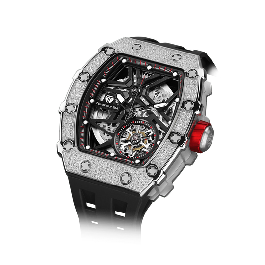 ساعة Elemental Series-Cubic Zirconia أوتوماتيكية TB8209D سوداء