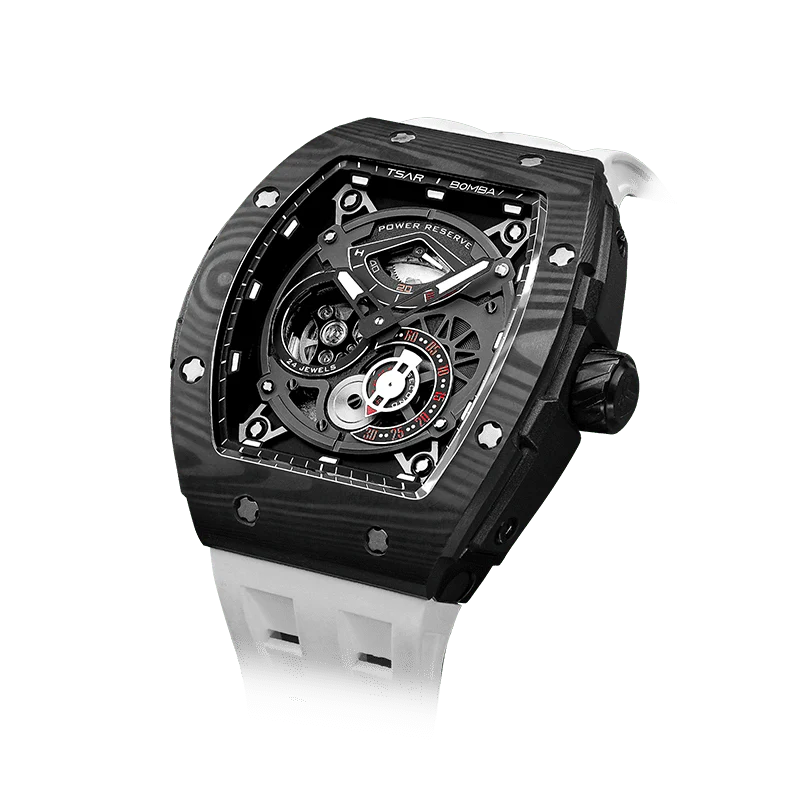 Elemental Series-Carbon Fiber Automatic Watch TB8210CF Elite White