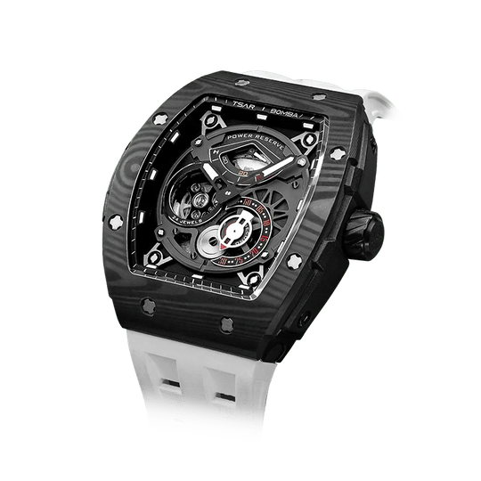 Elemental Series-Carbon Fiber Automatic Watch TB8210CF Elite White