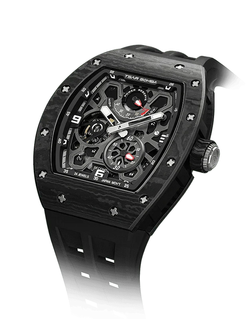 Load image into Gallery viewer, Elemental Series-Automatic Watch TB8212 Carbon Fiber Black
