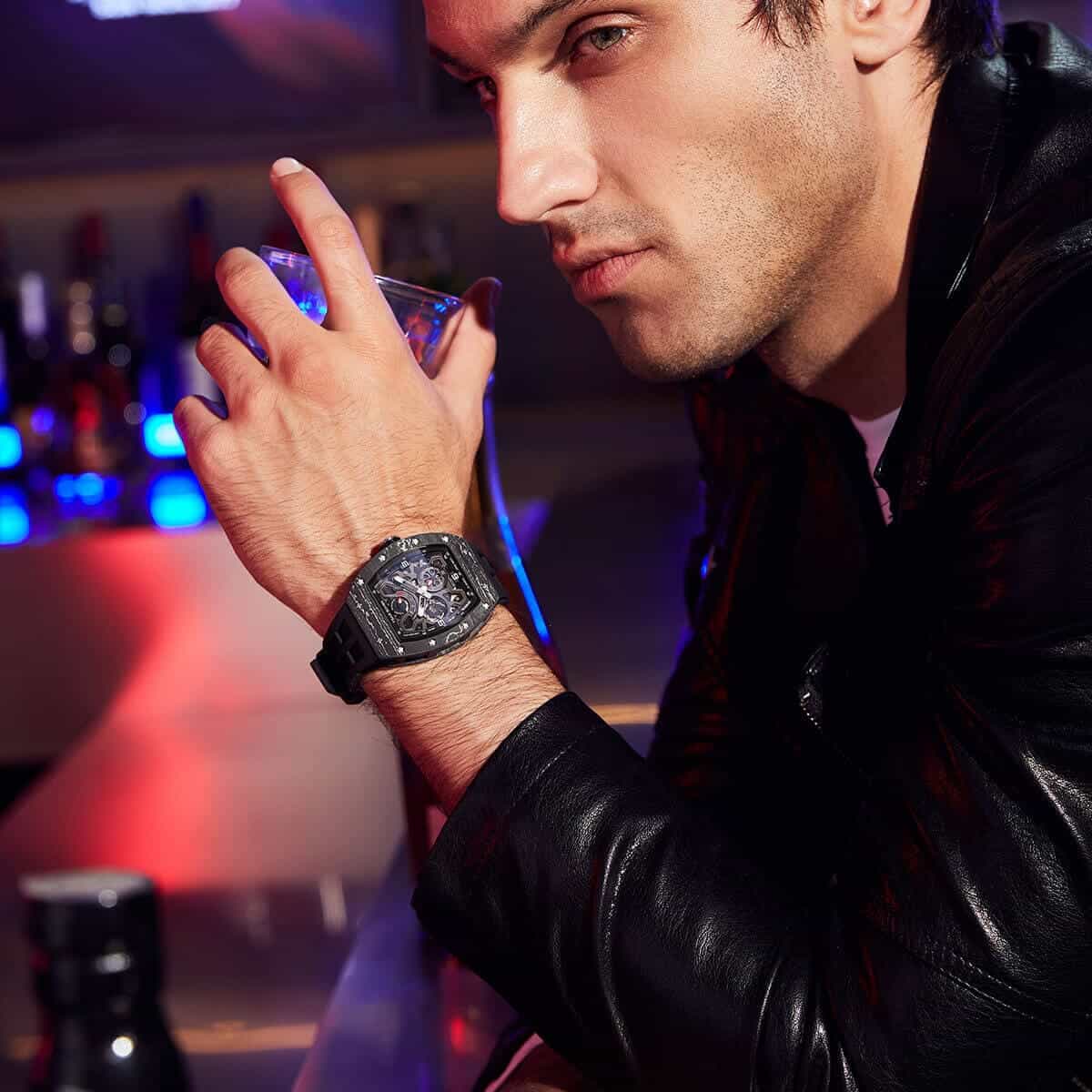 Elemental Series-Automatic Watch TB8212 Carbon Fiber Black