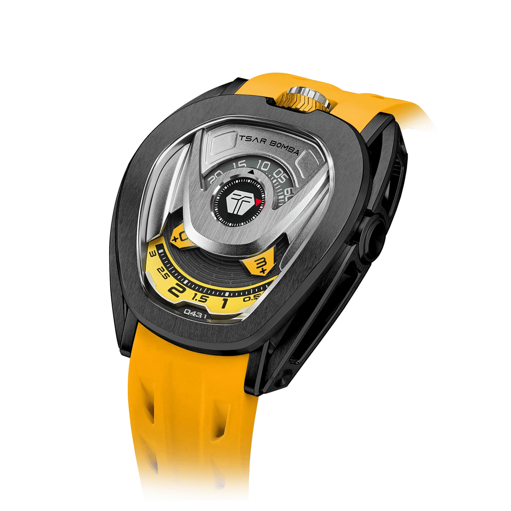 Reactor-Interchangeable Automatic Watch Black Yellow