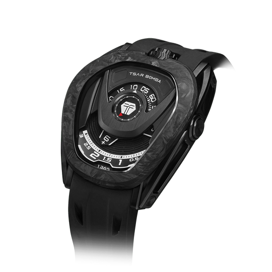 Reactor-Interchangeable Automatic Watch Carbon Fiber Black