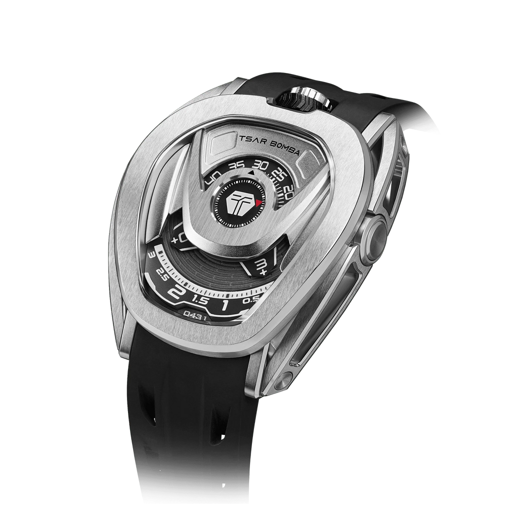 Reactor-Interchangeable Automatic Watch Silver Black