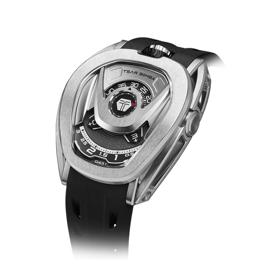 Reactor-Interchangeable Automatic Watch Silver Black