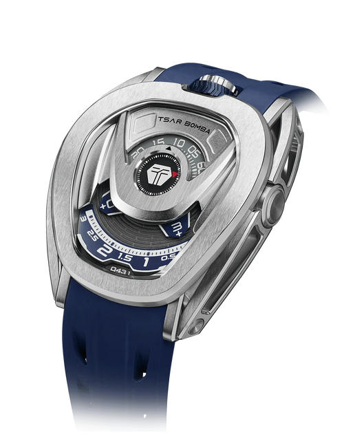 Load image into Gallery viewer, Reactor-Interchangeable Automatic Watch Silver Blue
