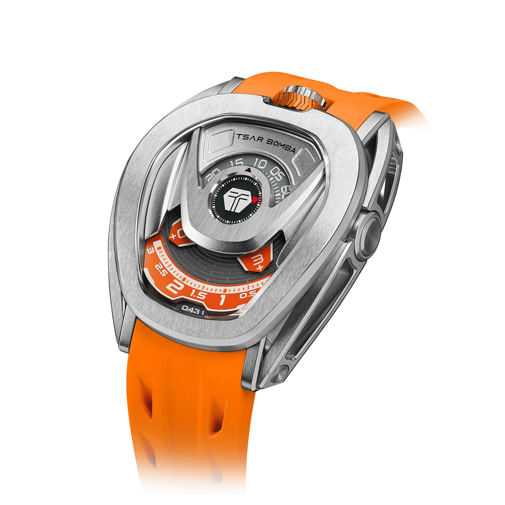 Reactor-Interchangeable Automatic Watch Silver Orange