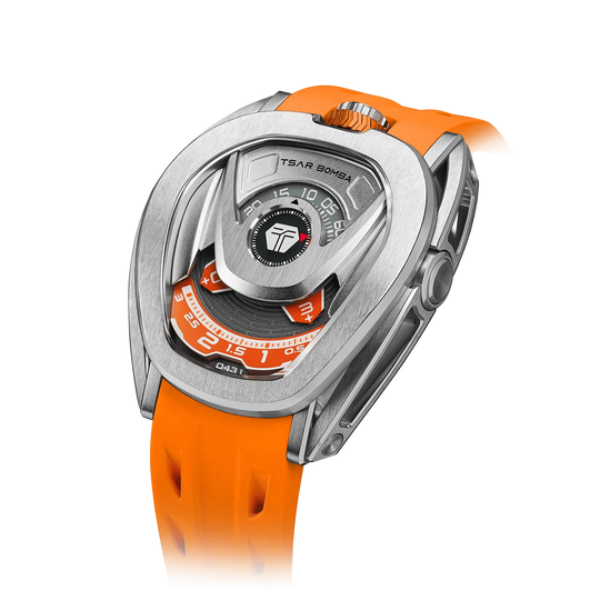Reactor-Interchangeable Automatic Watch Silver Orange