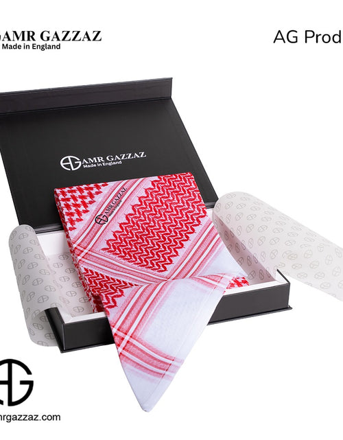 Load image into Gallery viewer, Amr Gazzaz English Shemagh classic red new special 2026
