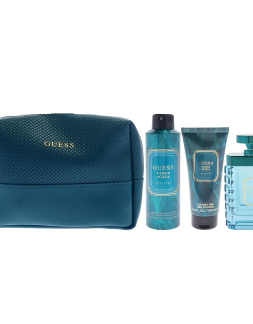 Load image into Gallery viewer, GUESS Uomo Acqua M (100Ml Edt + Sg 100Ml + Dbs 170G + Pouch) GIFT SET for Men
