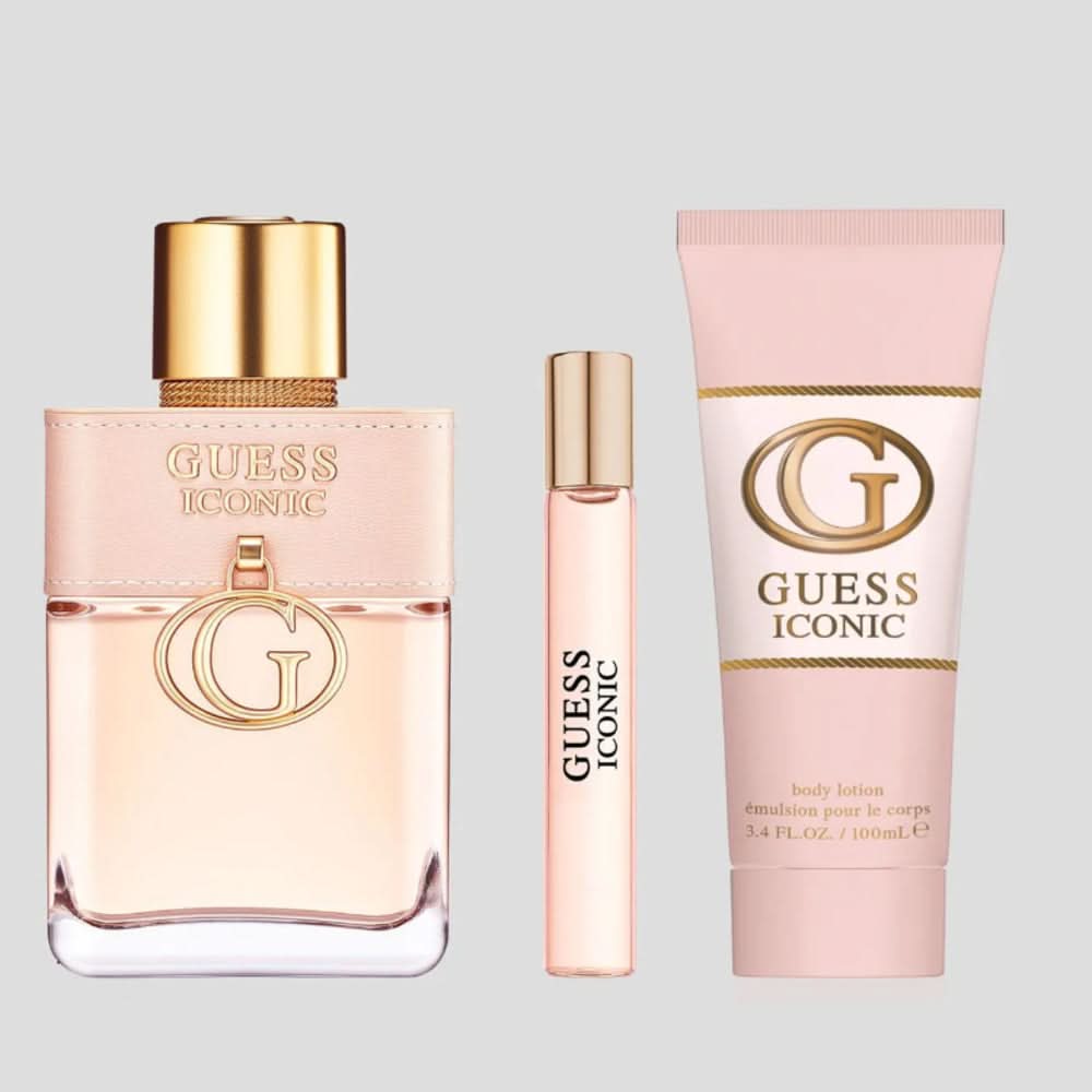 GUESS Iconic Women (100Ml Edp-15Ml Ts- 100Ml Bl + Pouch) GIFT SET for Women