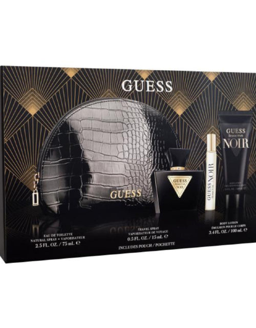 Load image into Gallery viewer, GUESS Seductive Noir W (75Ml Edt-15Ml Ts-100Ml Bl + Pouch) GIFT SET for Women
