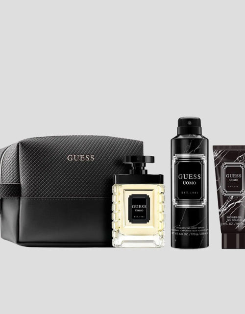 Load image into Gallery viewer, GUESS Uomo M (100Ml Edt + Sg 100Ml + Dbs 170G + Pouch) GIFT SET for Men
