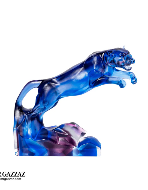 Load image into Gallery viewer, A PATE-DE-VERRE  JUMPING JAGUAR

